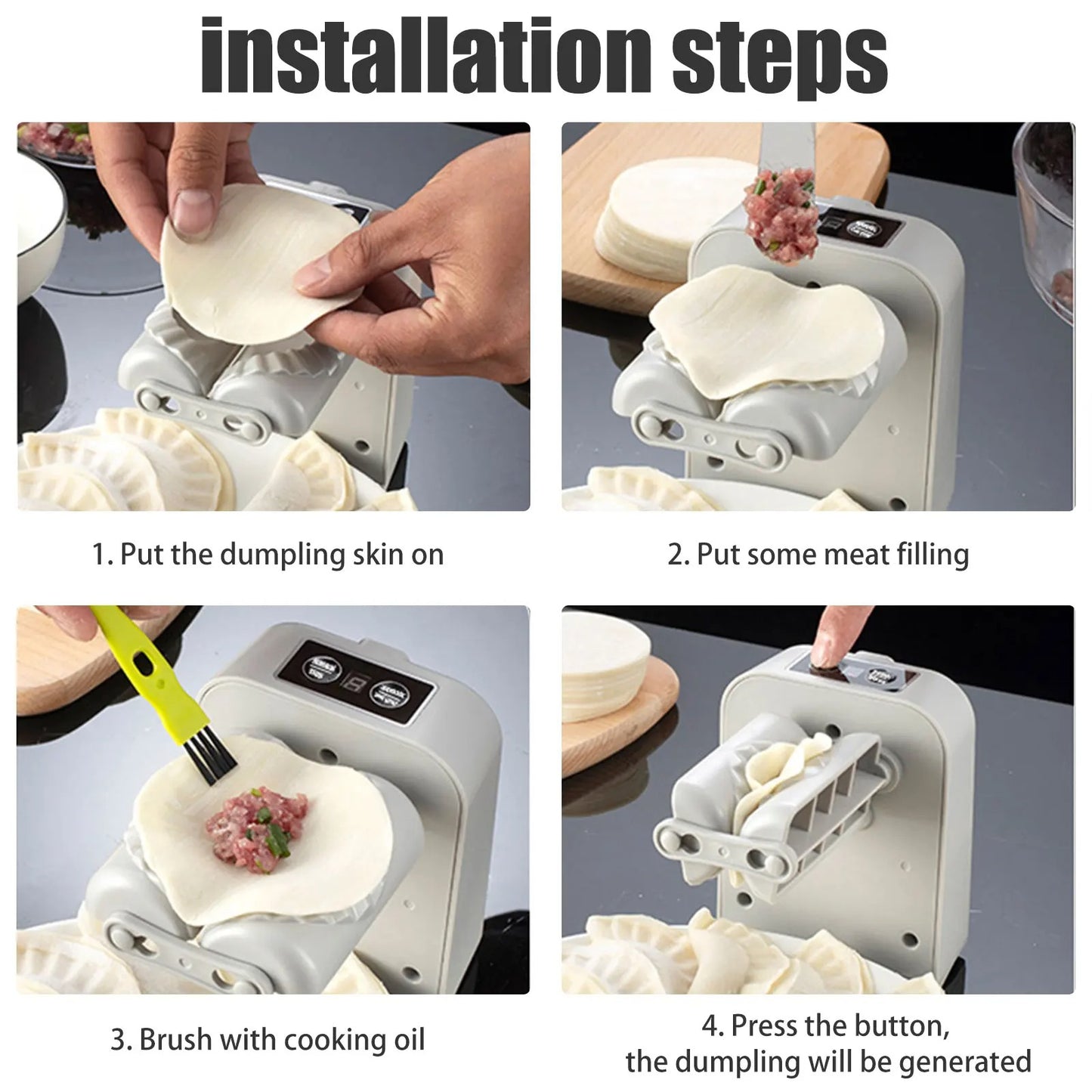 Presse à Pâtisserie Automatique - des Dumplings Parfaits en Quelques Secondes!