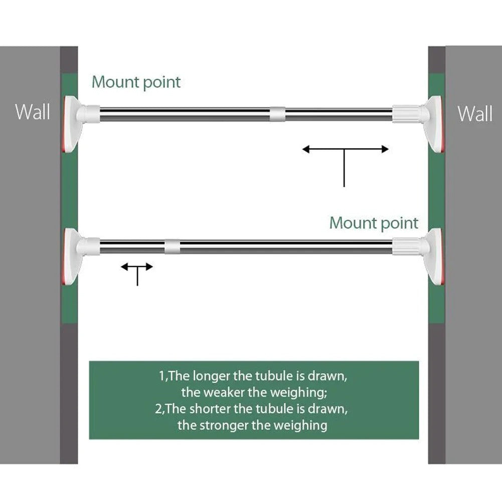 Porte-manteaux Télescopique en Acier Inoxydable - Rangement Flexible pour Ta Maison!