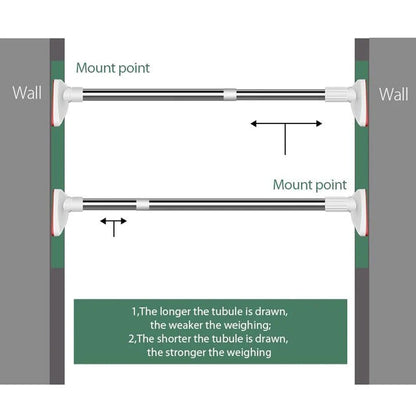Porte-manteaux Télescopique en Acier Inoxydable - Rangement Flexible pour Ta Maison!