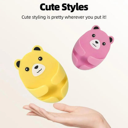 Crochets Muraux Autocollants en Forme D' Ours - Pratiques & Mignons!