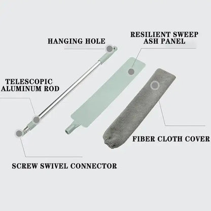 Savon à Poussière en Microfibre Flexible avec Manche Télescopique