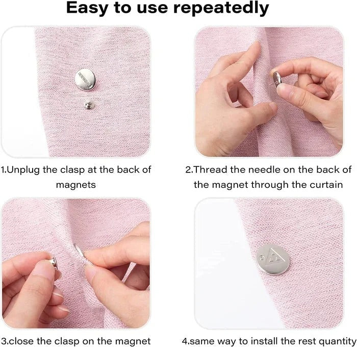 Magnetoclip - des Attaches de Rideaux Magnétiques pour une Décoration de Fenêtre Élégante