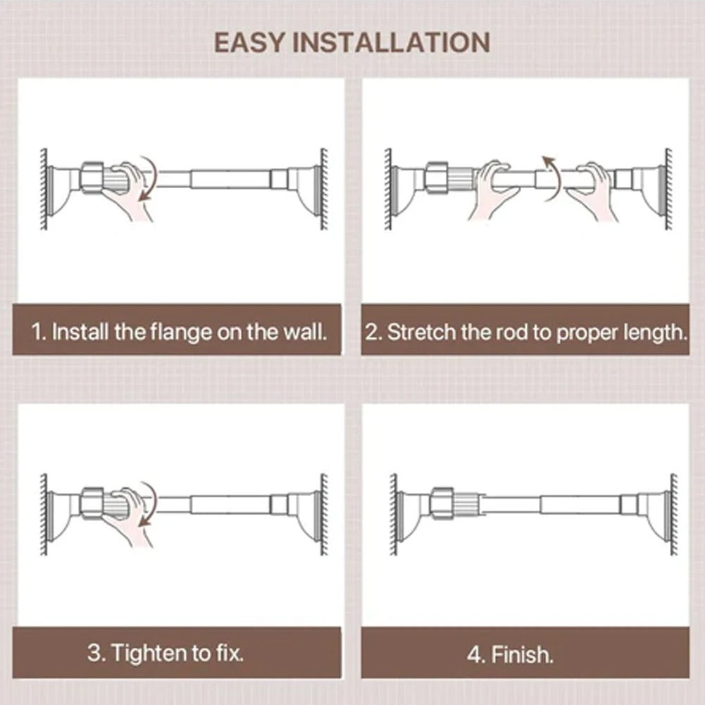 Porte-manteaux Télescopique en Acier Inoxydable - Rangement Flexible pour Ta Maison!