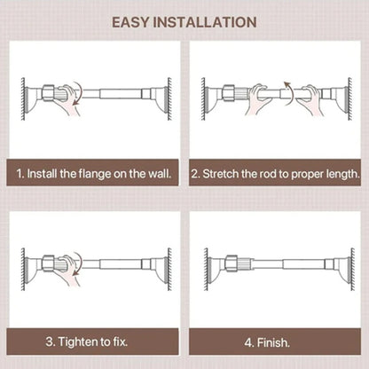 Porte-manteaux Télescopique en Acier Inoxydable - Rangement Flexible pour Ta Maison!