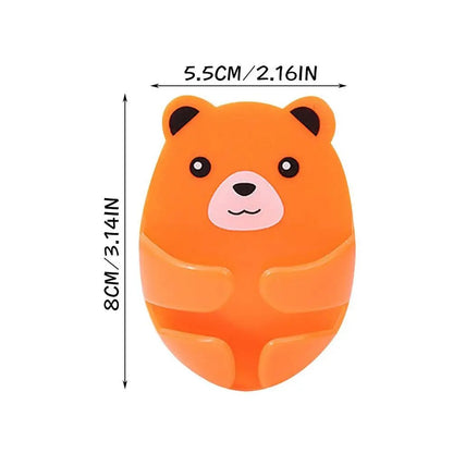 Crochets Muraux Autocollants en Forme D' Ours - Pratiques & Mignons!