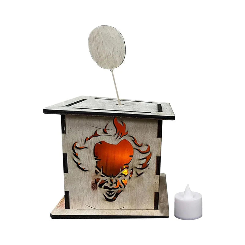 Gruseljack - Lanterne en Bois pour une Déco D' Halloween Effrayante