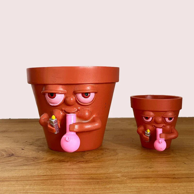 Pot de Fleurs Déco avec Effet Fumé
